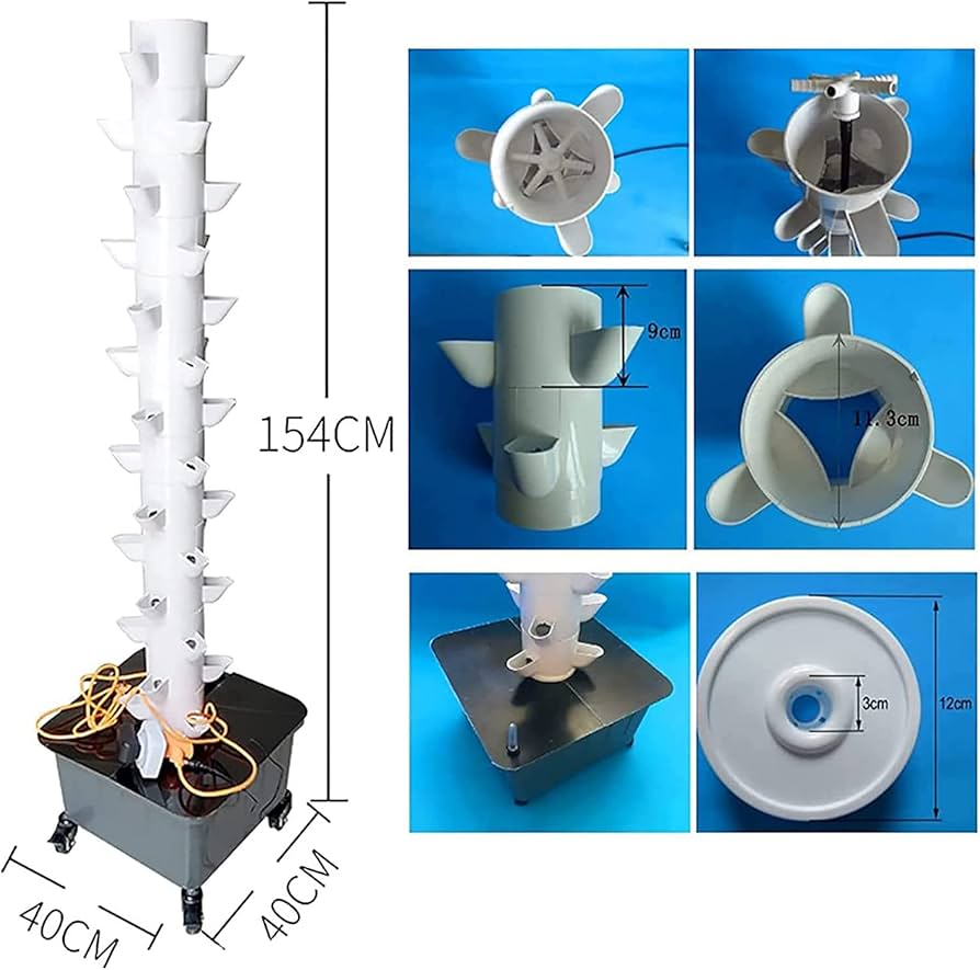 Amazon｜45植物垂直水耕栽培タワー、水耕栽培システム、垂直ガーデン